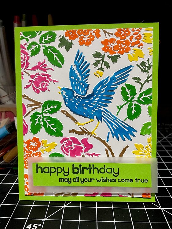 Bluebird birthday card