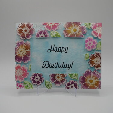 Floating flowers card