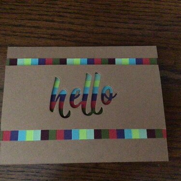 Hello rainbow card