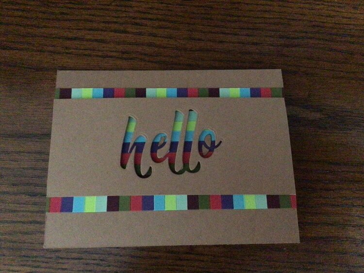 Hello rainbow card