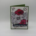 Stamped flowers card