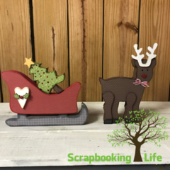 Reindeer and Sleigh with Foundations Decor