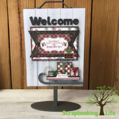 Christmas Slat Welcome Sign with Foundations Decor