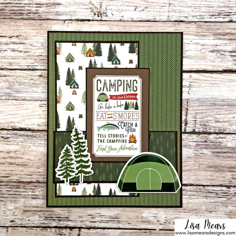 18 Masculine Cards - Echo Park - Let&#039;s Go Camping Collection