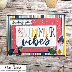 Handmade Summer Card - Echo Park Pool Party - 10 Cards 1 Collection