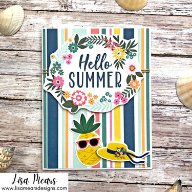 Handmade Summer Card - Echo Park Pool Party - 10 Cards 1 Collection