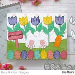 Peek-a-Boo Bunny Spring Scene Card