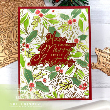 Stenciling & Hot Foiling Christmas Cards With Spellbinders De-Light-Ful Christmas Collection 