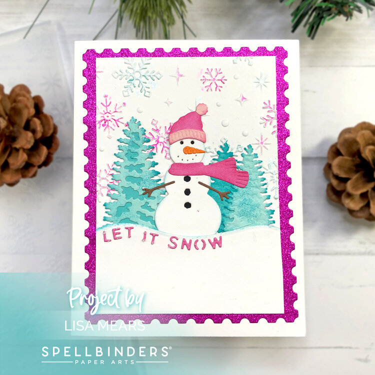Snowman Card with Simon&#039;s Snow Globe Collection