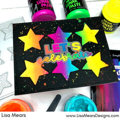 Neon Lunar Paste Birthday Card