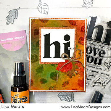 Hi Fall - Autumn Card with Distress Spray Stain