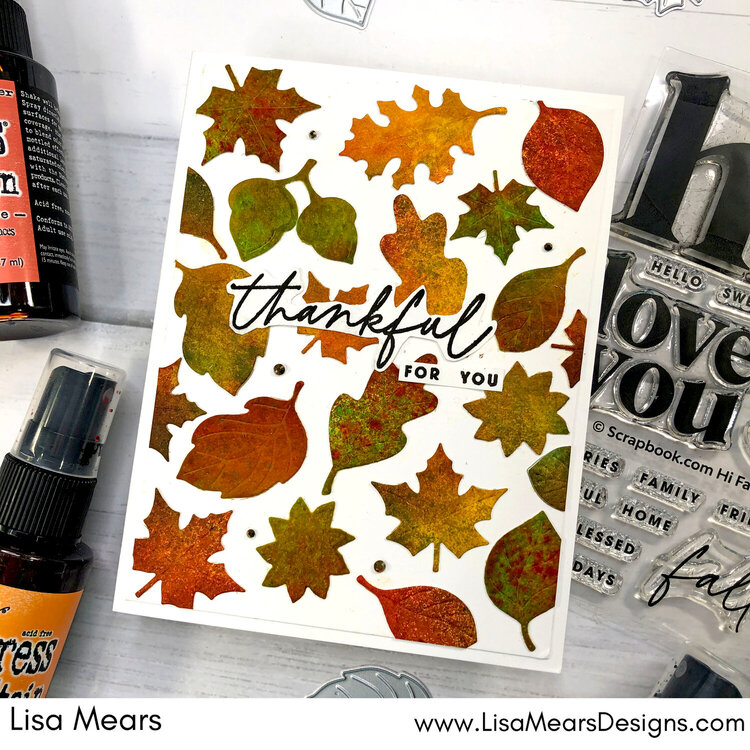 Autumn Card with Distress Spray Stains