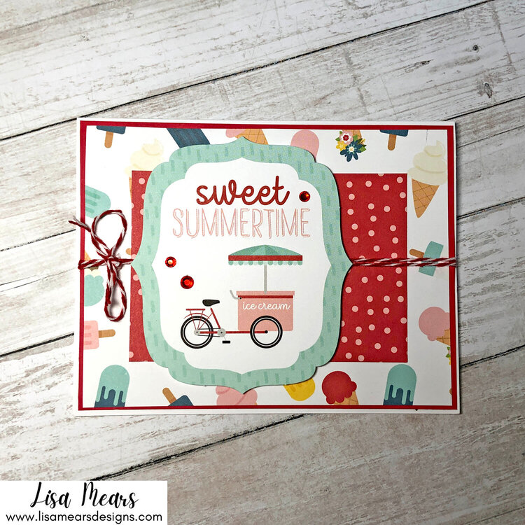 Handmade Card - Echo Park - A Slice of Summer Collection