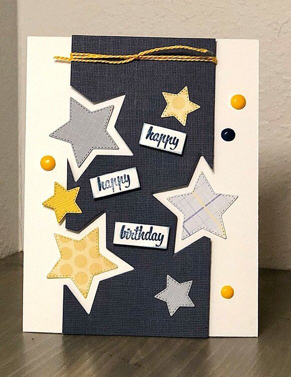Happy Happy birthday, star card