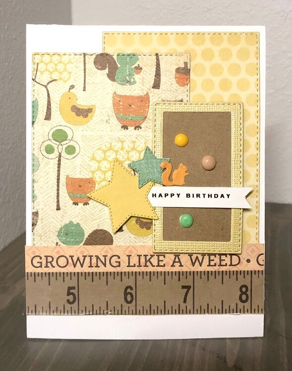 Growing like a weed/Happy birthday card