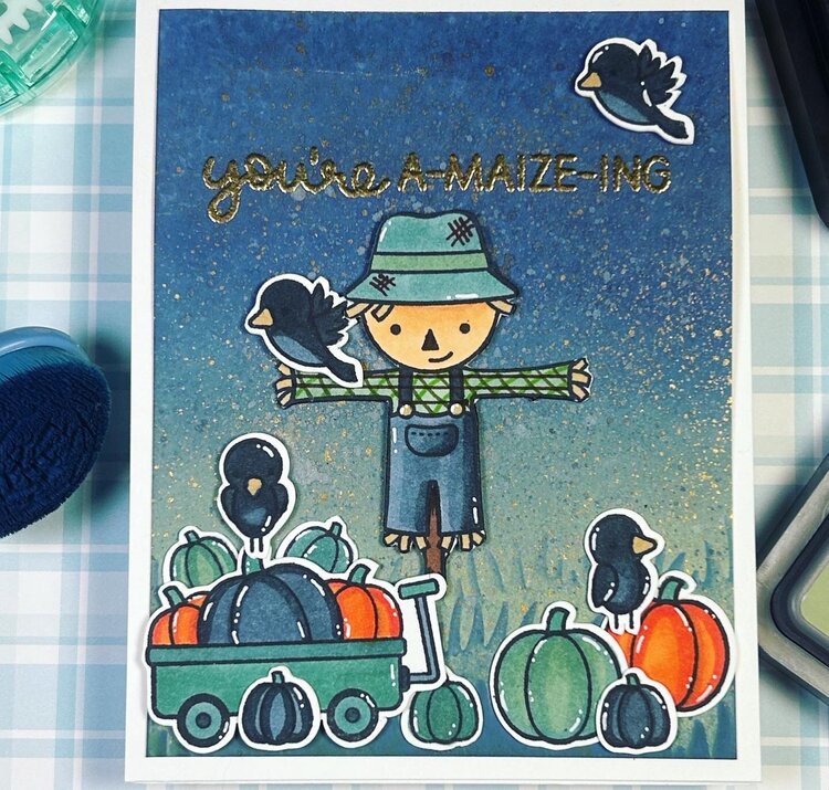 Lawn Fawn Scarecrow Card