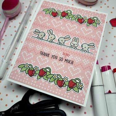 Lawn Fawn Strawberry Card 