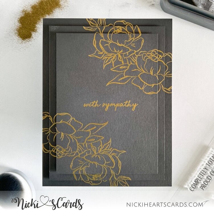 Faux Stacked Dies Sympathy Card