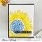 Sunflower Stencil Card Ukraine Colors
