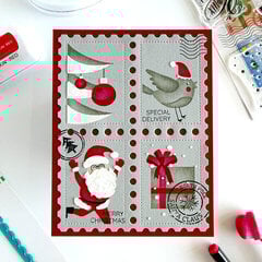 Christmas Postage Stamp Card