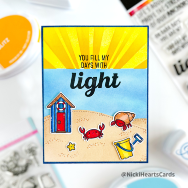 Summer Beach Card with Catherine Pooler & Heffy Doodle Collab