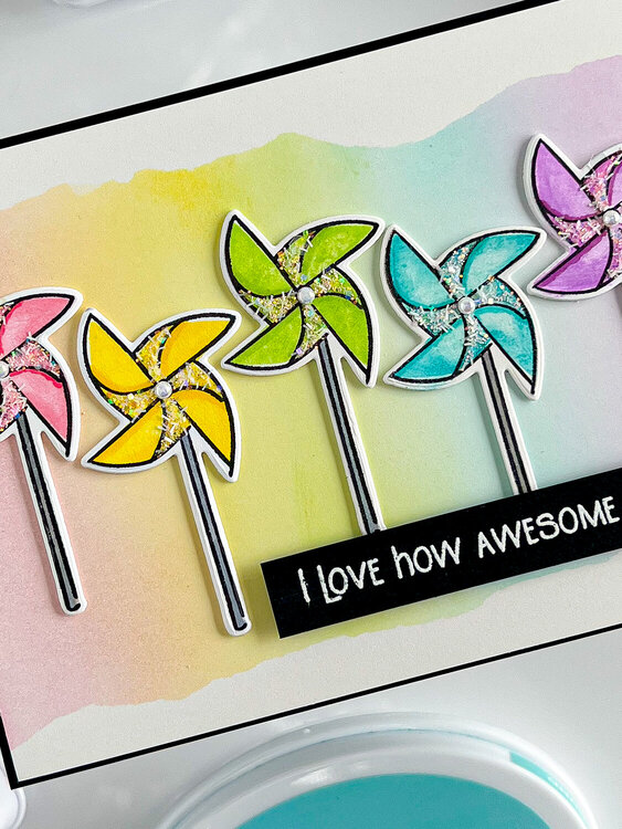 Rainbow Pinwheels All Occasion Card