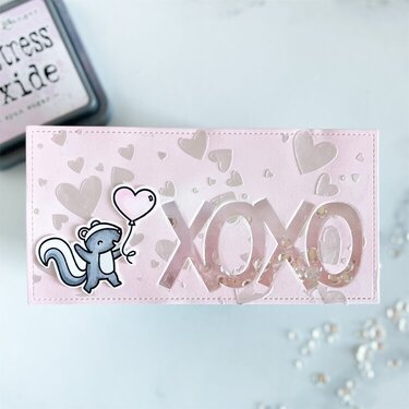 Lawn Fawn XOXO card