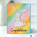Tim Holtz Bunny Stitch Baby Card