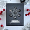Black Snowflake Shaker Card
