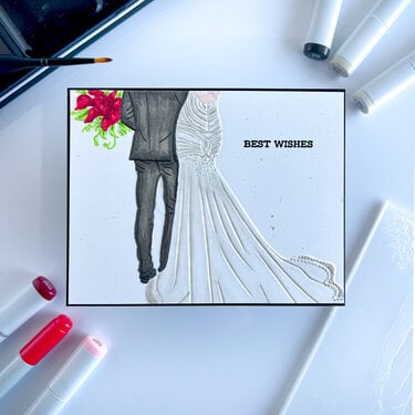 Embossing Folder with Copic Coloring