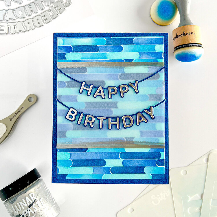 Masculine Birthday Card with ALL the Blue!