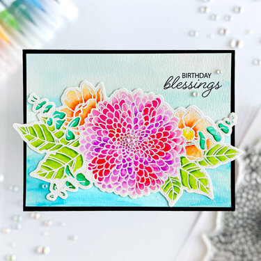 Watercolor Decorative Dahlia