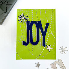 Joy Die Cut Christmas Card with Embossing Folder