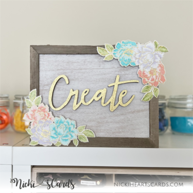DIY Craft Room Decor with Heat Embossing on Wood 