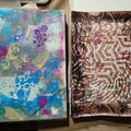 Some of my art journaling in progress, the very 1st ones ever!