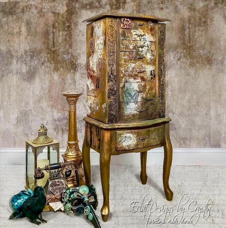 Re-design Steampunk Jewelry Armoire by Eclat Designs by Crystin