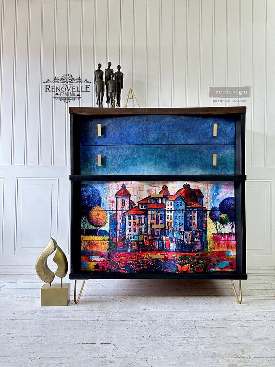 Redesign &#039;Village In Color&#039; Decoupage Fiber Inspiration by Renovelle - A Sense Of Renewal