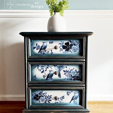 Redesign 'Pretty In Blue' Furniture Transfer Inspiration By New Old Finds
