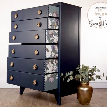 Redesign &#039;Dark Floral&#039; Furniture transfer Inspiration By Gracie&#039;s House