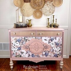 Redesign ' Dark Floral' Furniture Transfer Inspiration by Hanna Banana Creations