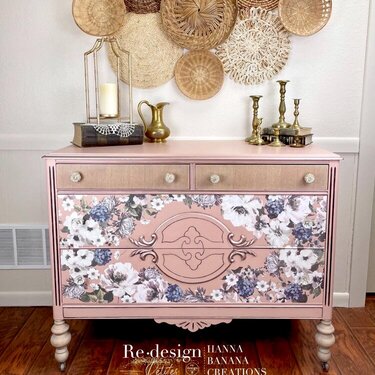 Redesign &#039; Dark Floral&#039; Furniture Transfer Inspiration by Hanna Banana Creations