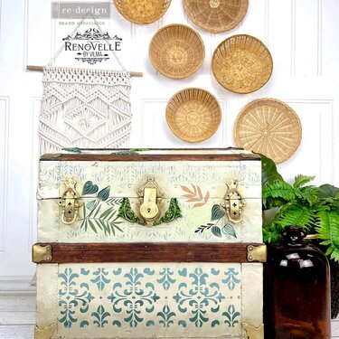 Redesign Modern Damask Stick And Style Stencil Inspration by Renovelle - A Sense of Renewal