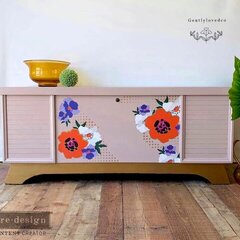 Redesign 'Modernised Floral' Furniture Transfer Inspiration by Gently Loved Co