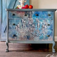 Redesign Moody Chandelier Decoupage Decor Tissue Inspiration by Other Man's Treasure