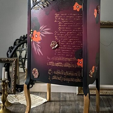 Redesign Pre-Fall Release Designer Line by CeCe ReStyled: Fleur Noir Decor Transfer Project by The Grandson&#039;s Brush