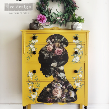 Redesign &#039;Floral Silhouette&#039; Dcor Transfer Inspiration by Flipped and Chipped Co