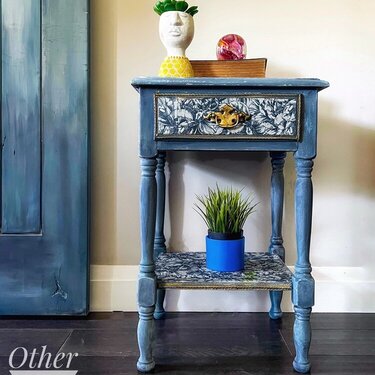 Redesign &#039;Blue Wallpaper&#039; Decoupage Fiber Inspiration by Other Mans Treasure