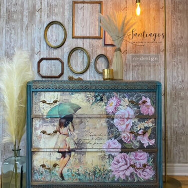 Redesign 'Rainy Afternoon ' Decoupage Fiber Inspiration by Santiagos Furniture & Interior Art