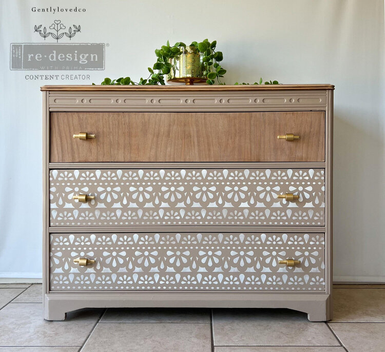 Redesign &#039;Lace&#039;  Stick And Style Stencil Inspiration By GentlyLovedCo