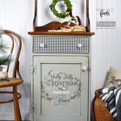 Redesign Holiday Items - Holly Jolly Xmas DÃ©cor Transfer Project by New Old Finds